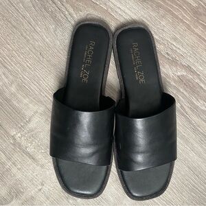 Rachel Zoe Elegant Black Slide Sandals